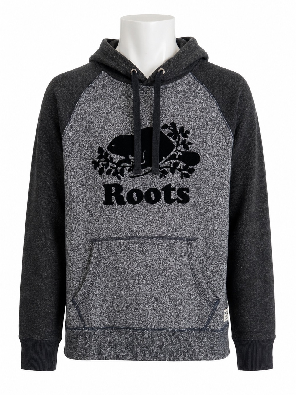 Size‎ M Roots Men’s Original Kanga Hoodie Beaver Logo Pullover Grey Canada